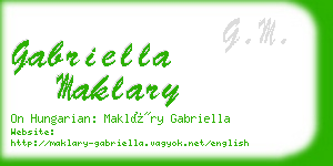gabriella maklary business card